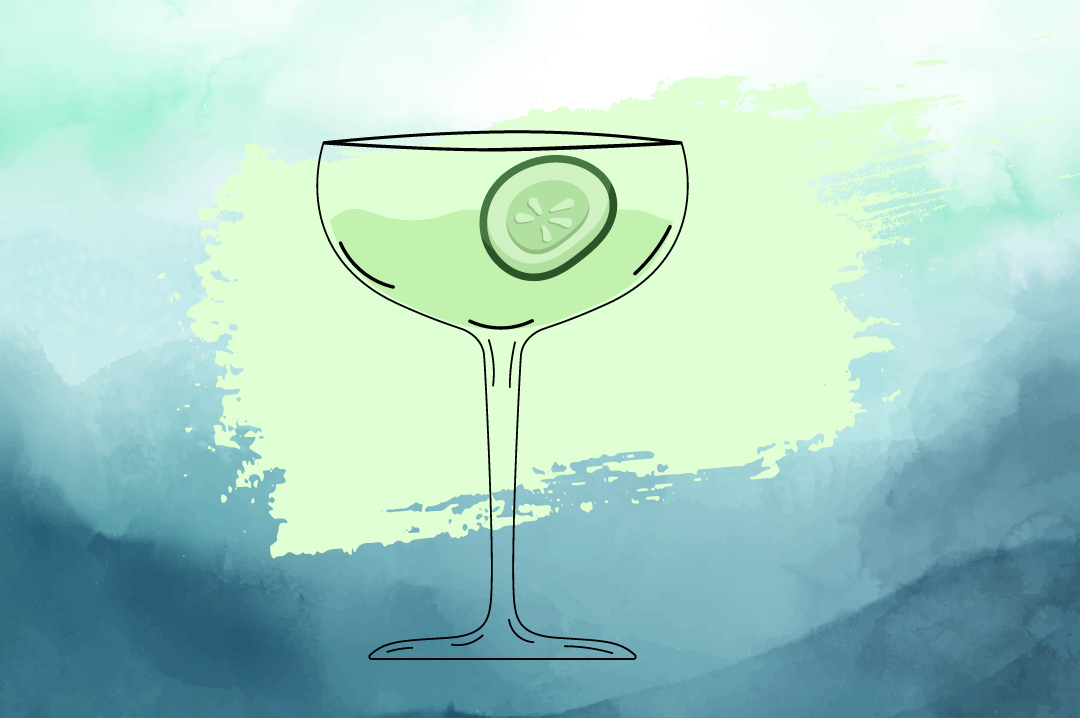 Cucumber gin gimlet